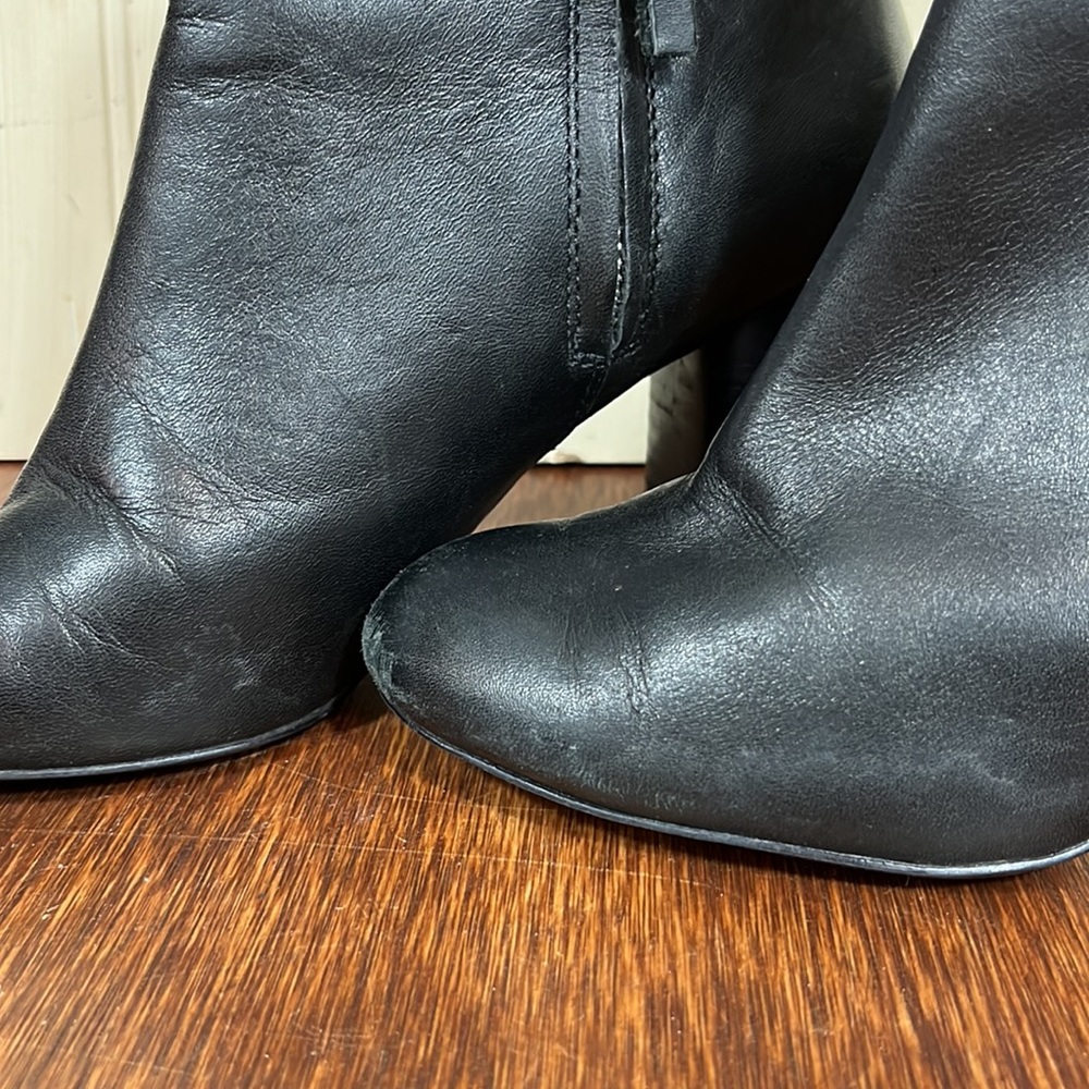 Zara Woman Black Chunk Heel Booties - Picture 6 of 10